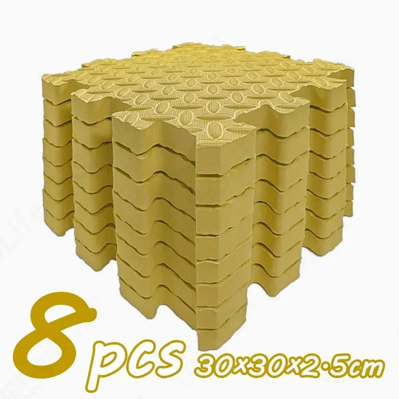 Puzzlematte aus EVA-Schaum als Krabbel- und Spielmatte für Baby und Kinderzimmer – 8 Platten à 30 × 30 cm, 2,5 cm dick, rutschfest, 11 Farben