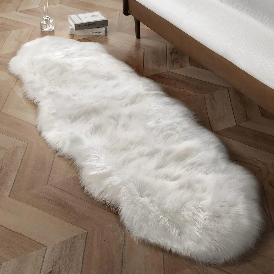 Kunstfell-Teppich in Schaffell-Optik mit langem Flor für Wohnzimmer, Schlafzimmer und Sofa – 45 × 65 bis 80 × 220 cm, 5–6 cm Flor, 10 Farben