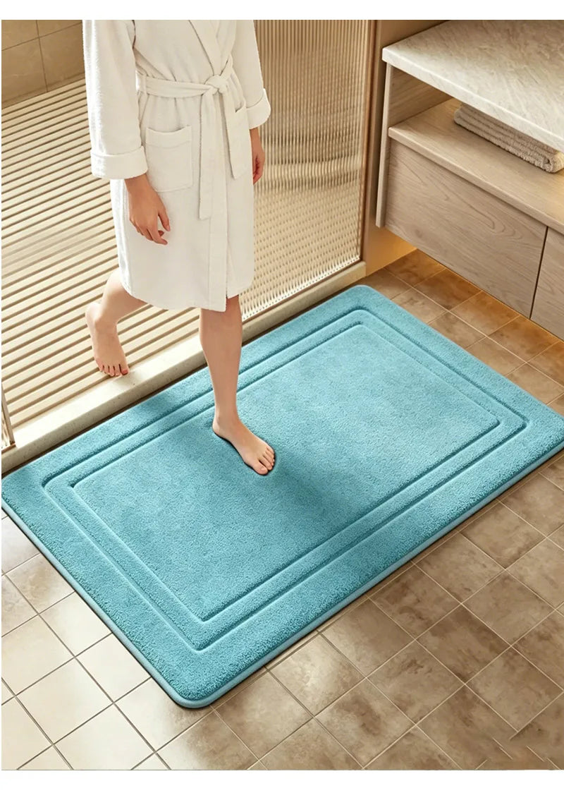 Superweicher Badvorleger aus Flanell als Duschmatte für Badezimmer und Küche – 40 × 60 oder 50 × 80 cm, saugfähig, schnell trocknend, 11 Farben