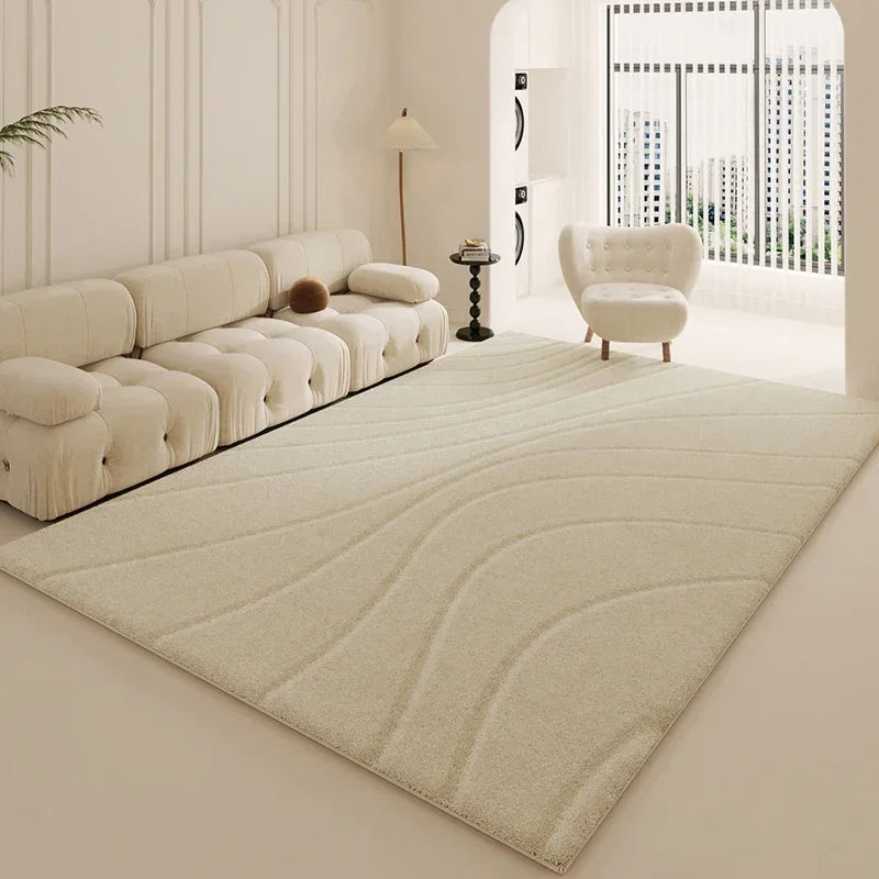 Flauschiger Plüschteppich im Wabi-Sabi-Stil für Wohnzimmer und Schlafzimmer – 80 × 120 bis 200 × 300 cm, rechteckig, minimalistisch, 15 Motive