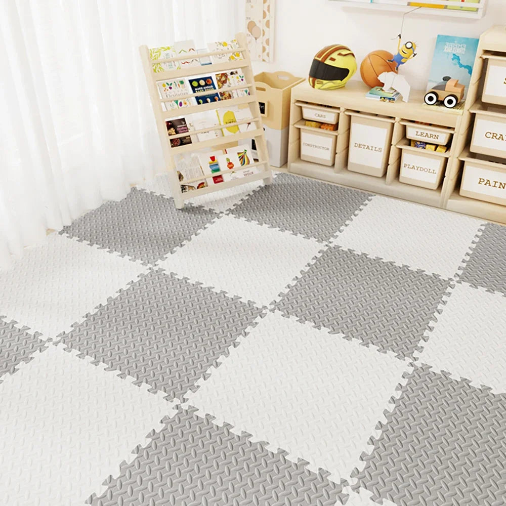 Puzzlematte aus EVA-Schaum als Baby-Spielmatte und Haustiermatte – 30 × 30 × 1 cm je Platte, rutschfest, wasserdicht, 1 bis 20 Stück, 13 Farben