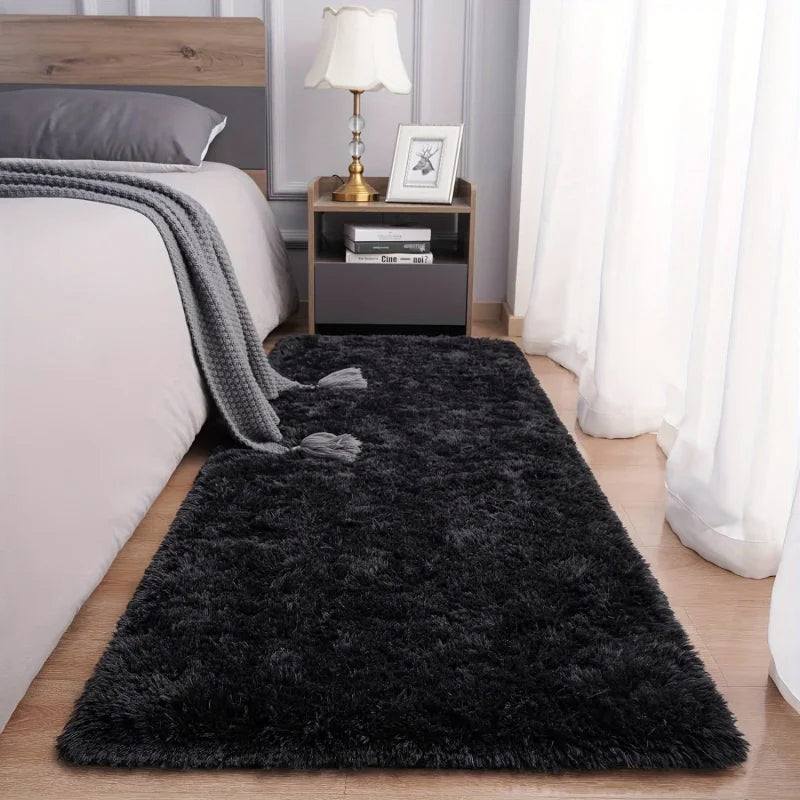 Ultraweicher Plüschteppich in Kunstfell-Optik für Wohnzimmer, Schlafzimmer und Flur – 40 × 60 bis 80 × 160 cm, einfarbig, rutschfest, 3 Farben