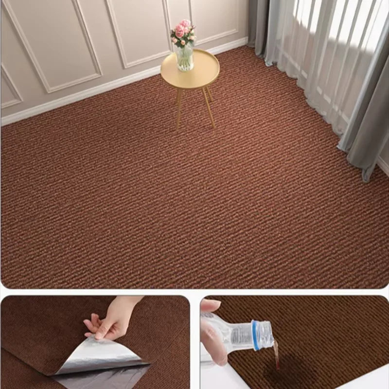 Selbstklebender Teppich zum Zuschneiden für Wohnzimmer, Schlafzimmer und Büro – 50 cm × 2 m, einfarbig, wasseraufnehmend, schmutzabweisend, 7 Farben