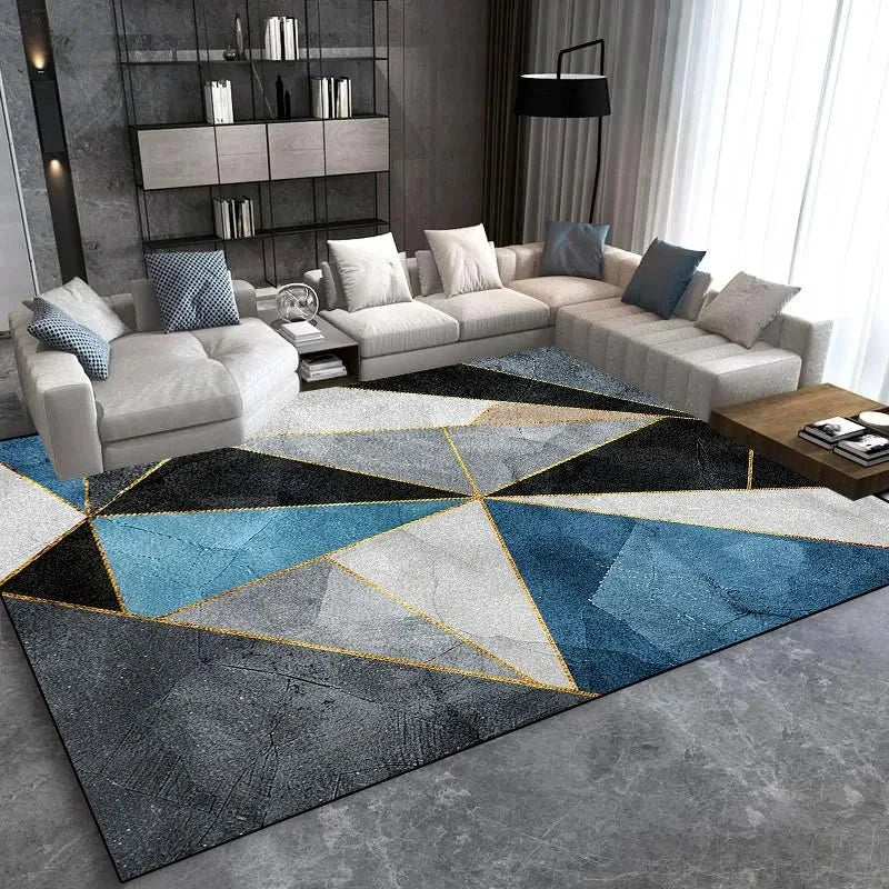 Rutschfester Teppich im modernen Stil für Wohnzimmer und Schlafzimmer – 40 × 60 bis 120 × 160 cm, gepolstert, antistatisch, waschbar, 8 Motive