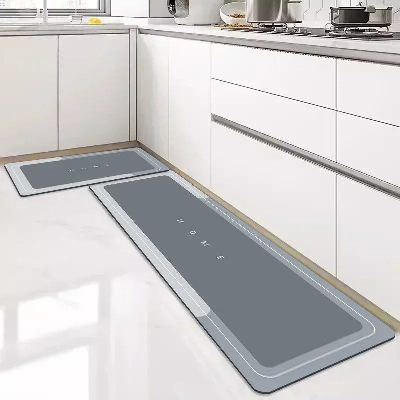 Kieselgur-Fußmatte mit Latex-Noppenrücken für Eingang, Küche und Wohnzimmer – 40 × 50 bis 50 × 160 cm, stark saugfähig, schnell trocknend, 3 Farben