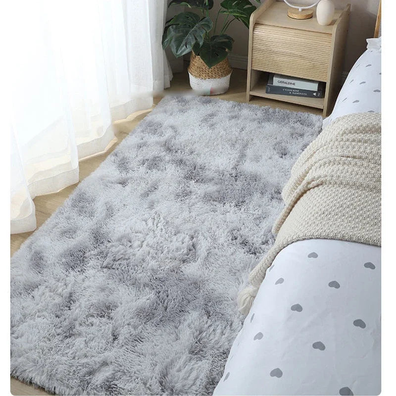 Flauschiger Plüschteppich für Wohnzimmer, Kinderzimmer und Flur – 50 × 80 bis 160 × 200 cm, rechteckig, rutschfest, bis 40 °C waschbar, 7 Farben