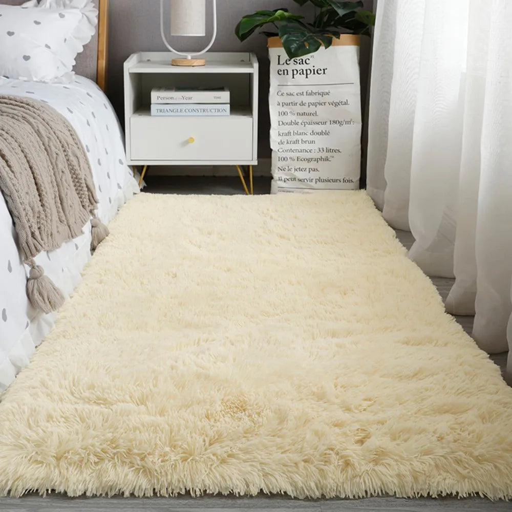 Flauschiger Hochflor-Teppich als Bettvorleger und Läufer für Schlafzimmer, Wohnzimmer und Erker – 40 × 120 bis 80 × 200 cm, rutschfest, 8 Motive