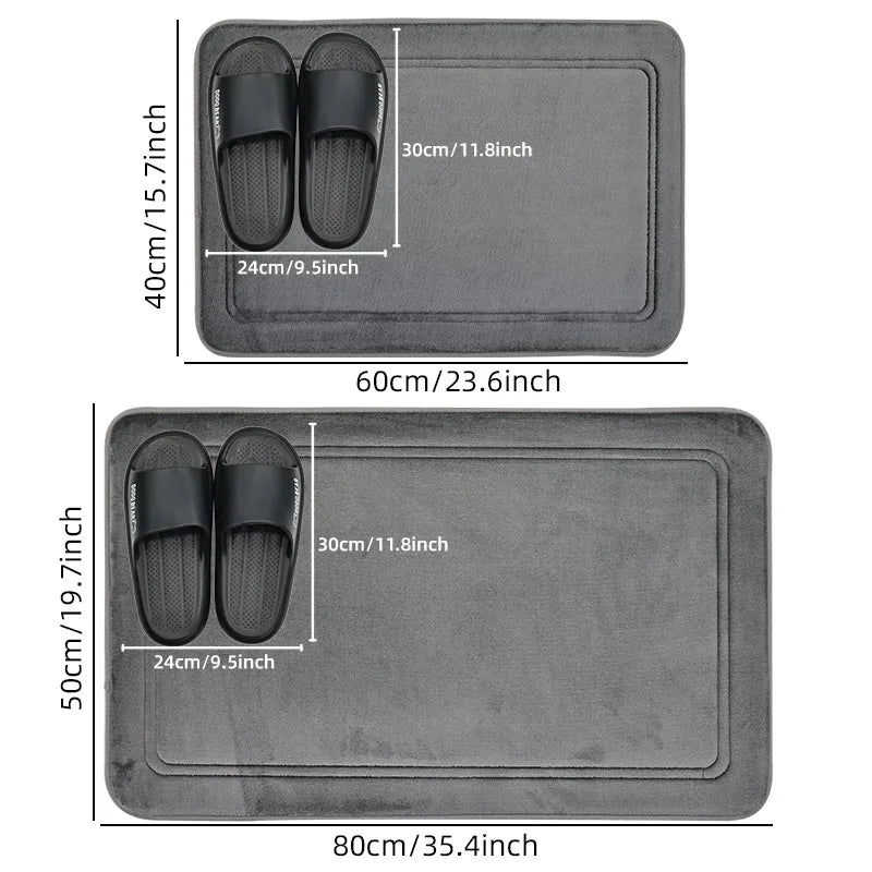 Superweicher Badvorleger aus Flanell als Duschmatte für Badezimmer und Küche – 40 × 60 oder 50 × 80 cm, saugfähig, schnell trocknend, 11 Farben