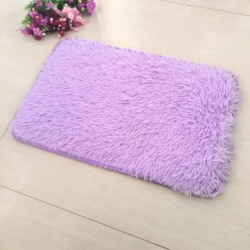 Flauschiger Teppich aus Seidenwolle mit Batikmuster für Kinderzimmer, Wohnzimmer und Schlafzimmer – 40 × 60 bis 160 × 230 cm, rutschfest, waschbar
