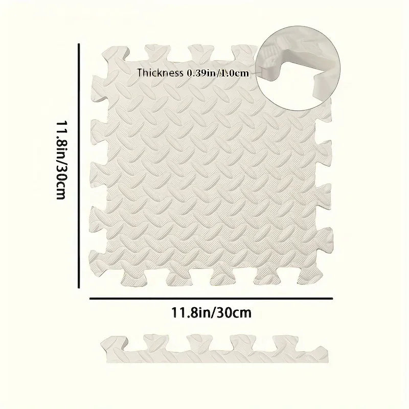 Dicke Puzzlematte aus EVA-Schaum als Krabbel- und Spielmatte für Babys und Kinder – je 30 × 30 cm, 4 bis 16 Stück, rutschfest, wasserdicht, 15 Farben