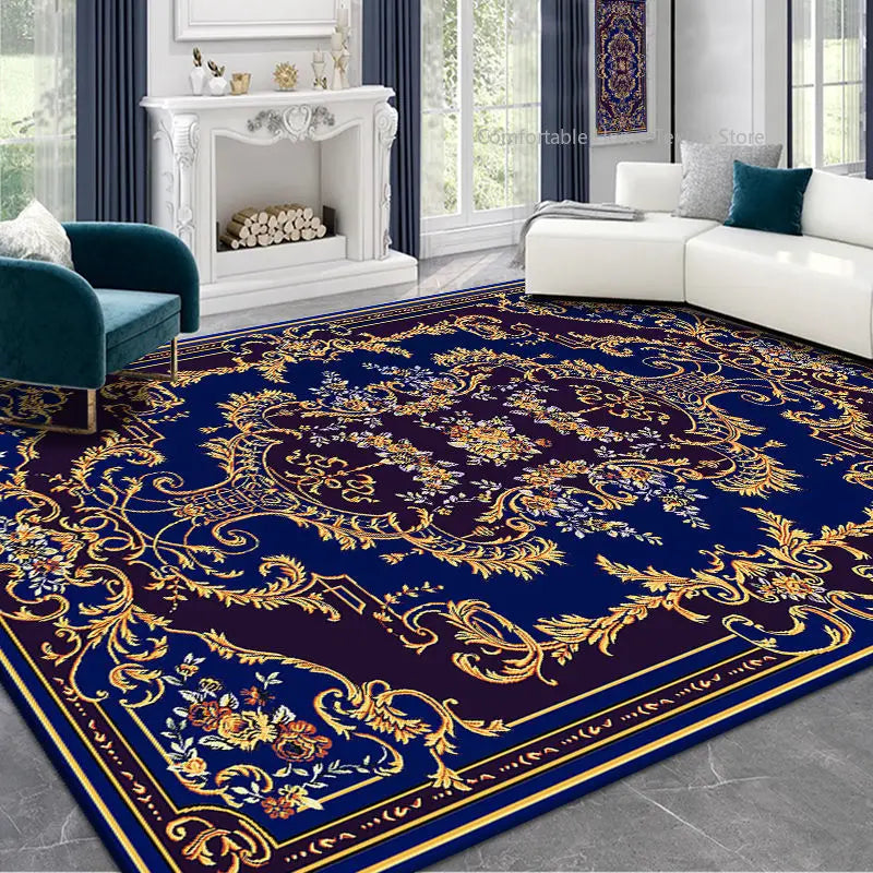 Teppich im Perser-Stil mit Retro-Muster für Wohnzimmer und Schlafzimmer – 80 × 120 bis 200 × 300 cm, rechteckig, 3D-Druck, rutschfest, 15 Motive