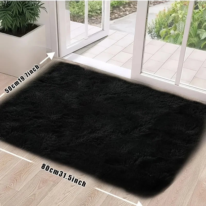 Weicher Teppich in Seidenwoll-Optik als Bettvorleger für Schlafzimmer und Eingang – 40 × 60 bis 80 × 200 cm, rutschfest, waschbar, 7 Farben