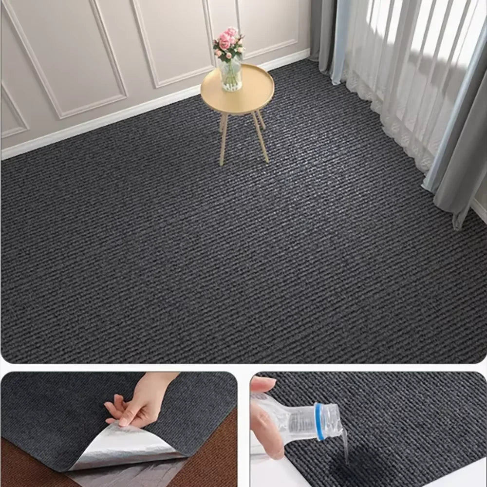Selbstklebender Teppich von der Rolle mit Vliesoberfläche und PVC-Rücken für Küche und Badezimmer – 40 cm × 3 m, zuschneidbar, wasserdicht, 6 Farben