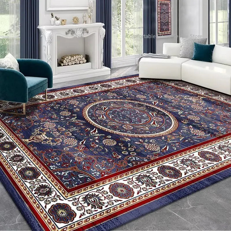Teppich im Perser-Stil mit Retro-Muster für Wohnzimmer und Schlafzimmer – 80 × 120 bis 200 × 300 cm, rechteckig, 3D-Druck, rutschfest, 15 Motive
