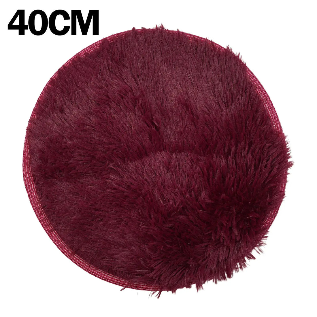 Runder Hochflor-Teppich mit 4 cm Flor für Wohnzimmer, Schlafzimmer und Kinderzimmer – Ø 40, 60 oder 80 cm, rutschfest, waschbar, 12 Farben