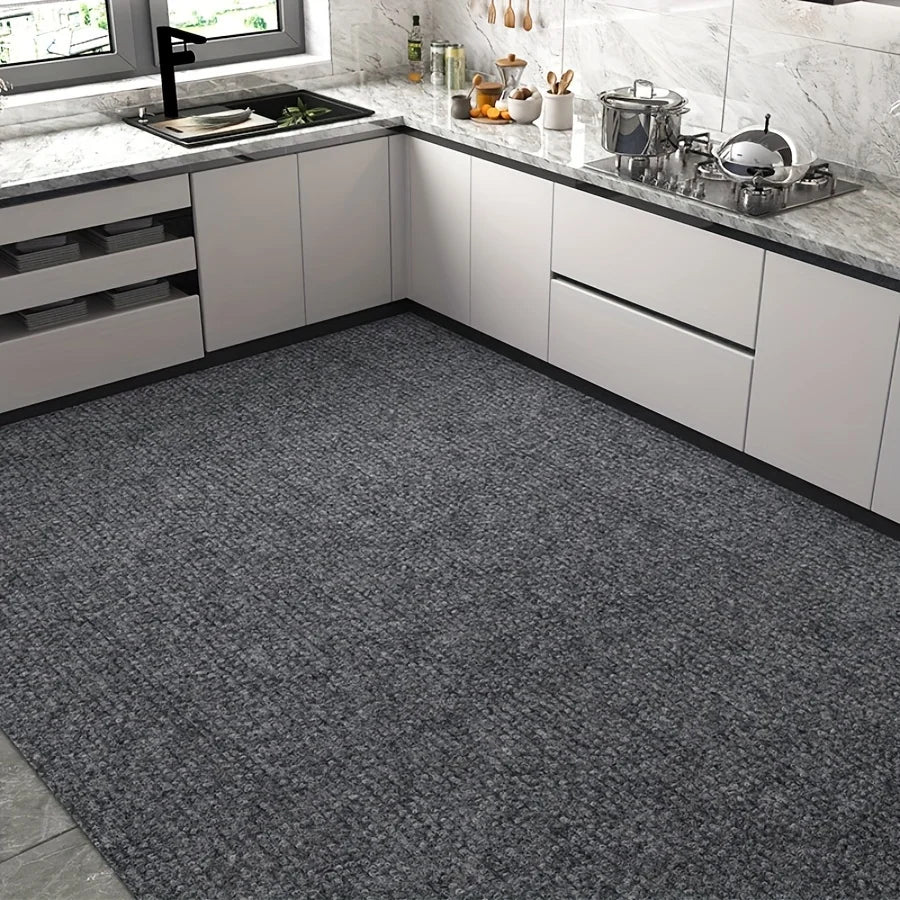 Selbstklebender Teppich von der Rolle für Küche, Flur und Eingang – 40 × 100 bis 40 × 300 cm, gestreift, rutschfest, PVC-Rücken, 11 Farben