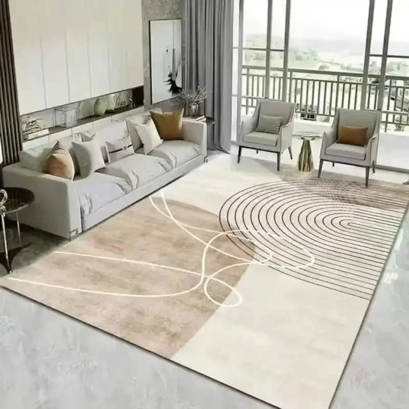 Teppich mit goldenem Geometrie-Muster im Luxus-Stil für Wohnzimmer und Schlafzimmer – 60 × 90 bis 200 × 400 cm, 3D-Druck, rutschfest, 11 Motive