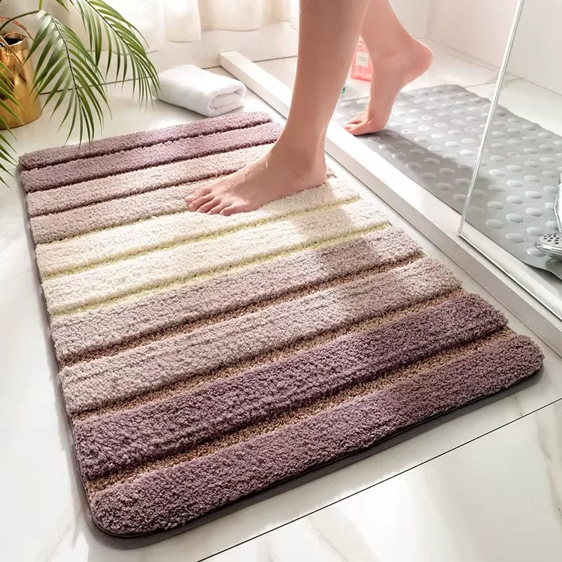 Badematte aus Kaschmir-Imitat mit geometrischem Muster für Bad, Küche und Eingang – 40 × 60 bis 60 × 90 cm, saugfähig, schmutzabweisend, 7 Motive
