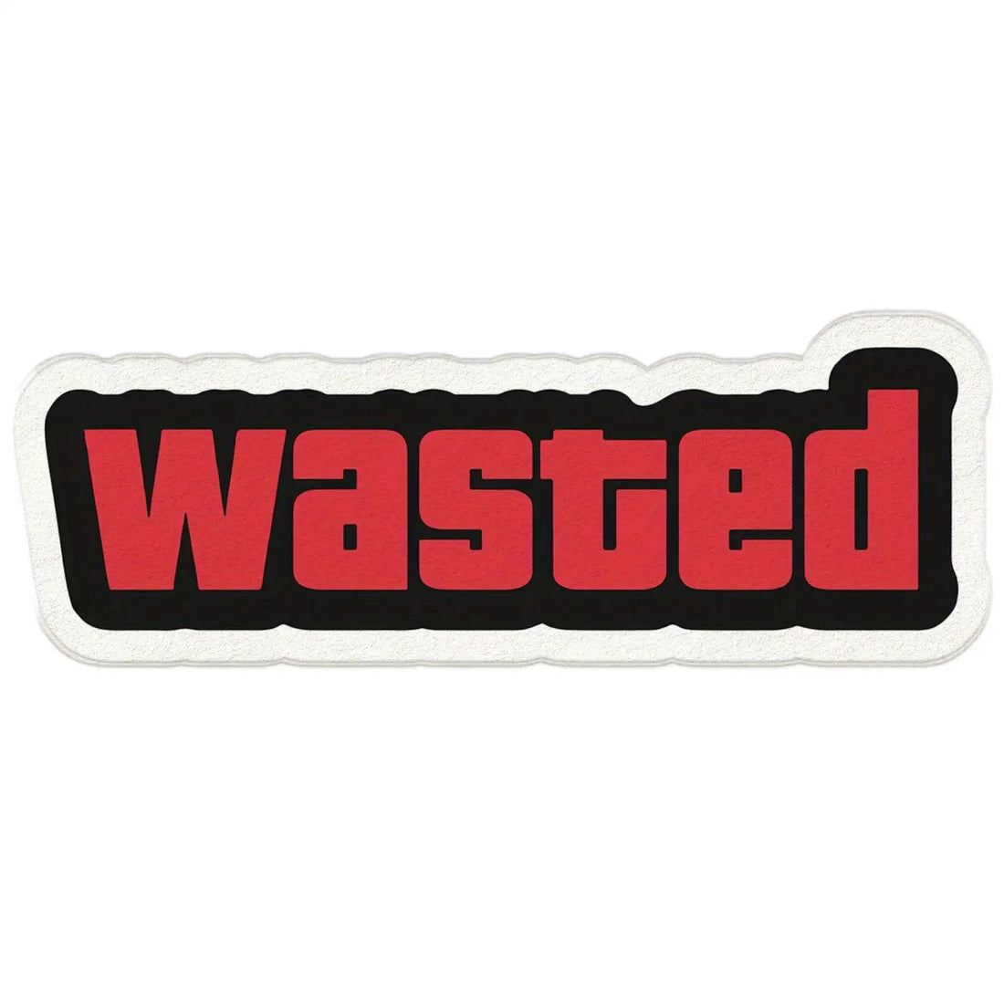 Läufer mit rotem Schriftzug „WASTED“ für Schlafzimmer, Wohnzimmer und Flur – 40 × 120 bis 60 × 160 cm, weich, rutschfest, wasseraufnehmend