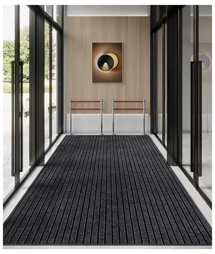 Gestreifte Türmatte als Küchenläufer für Küche und Eingang – 40 × 60 bis 50 × 300 cm, Polyester, rutschfester Gummirücken, 3 Farben