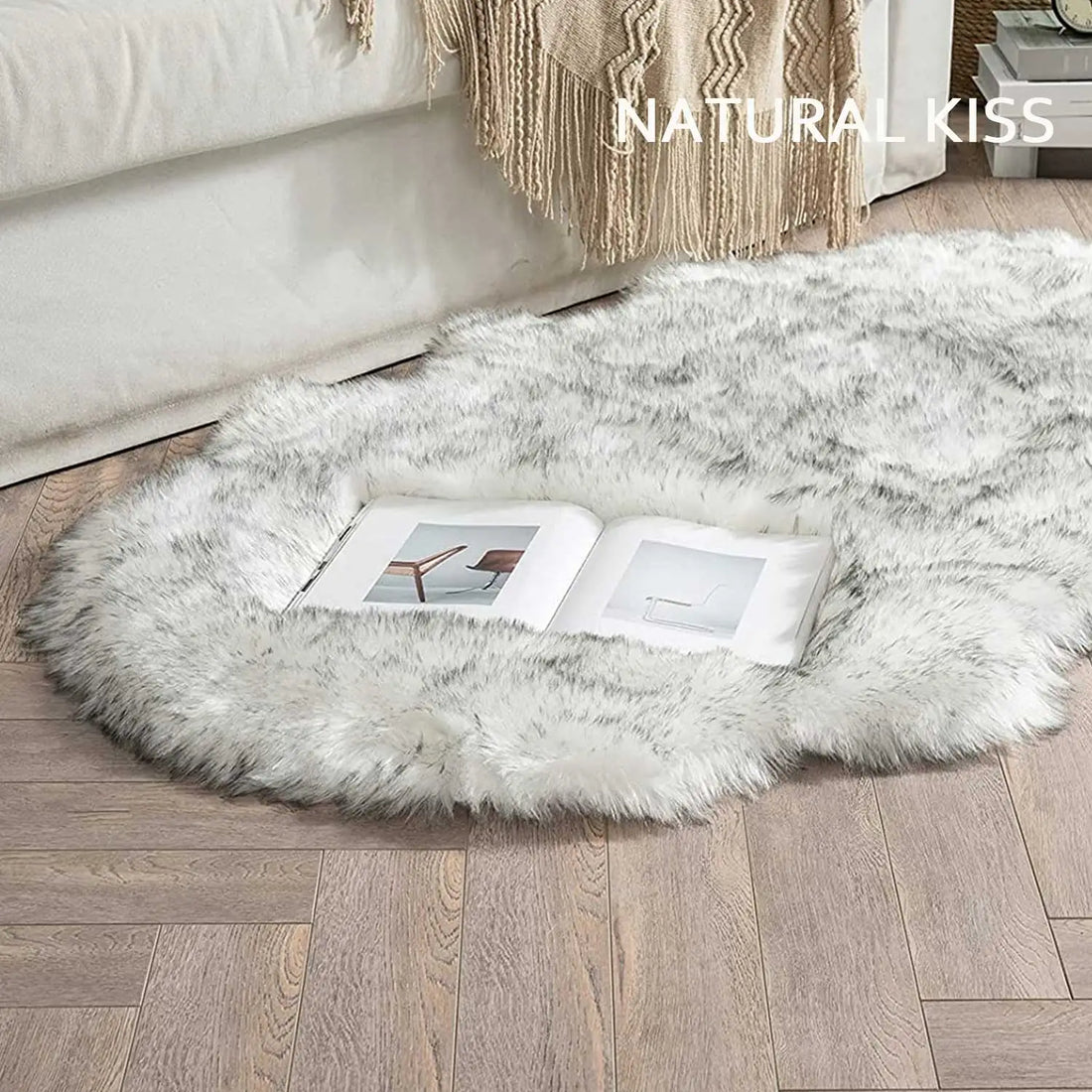 Kunstfell-Teppich in Schaffell-Optik mit langem Flor für Wohnzimmer, Schlafzimmer und Sofa – 45 × 65 bis 80 × 220 cm, 5–6 cm Flor, 10 Farben
