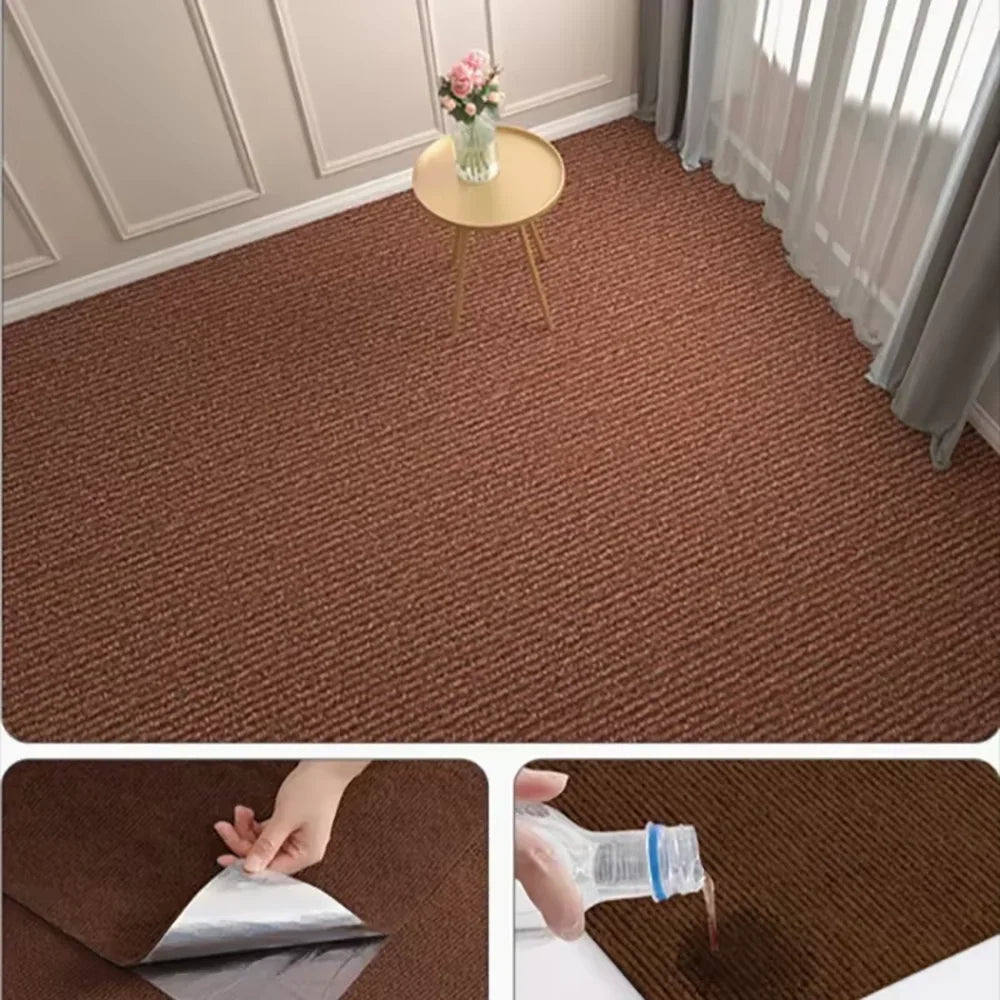 Selbstklebender Teppich von der Rolle mit Vliesoberfläche und PVC-Rücken für Küche und Badezimmer – 40 cm × 3 m, zuschneidbar, wasserdicht, 6 Farben