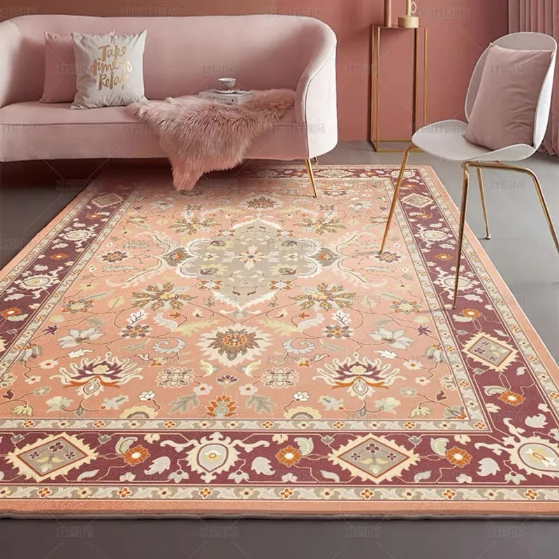 Teppich aus Kristallsamt im marokkanischen Boho-Stil für Wohnzimmer und Schlafzimmer – 40 × 60 bis 160 × 230 cm, bedruckt, schmutzabweisend, 25 Motive