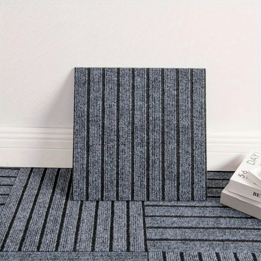 Selbstklebende Teppichfliesen zum Abziehen und Aufkleben für Schlafzimmer, Küche und Bad – 30 × 30 oder 40 × 40 cm, rutschfest, 10er-Pack, 14 Farben
