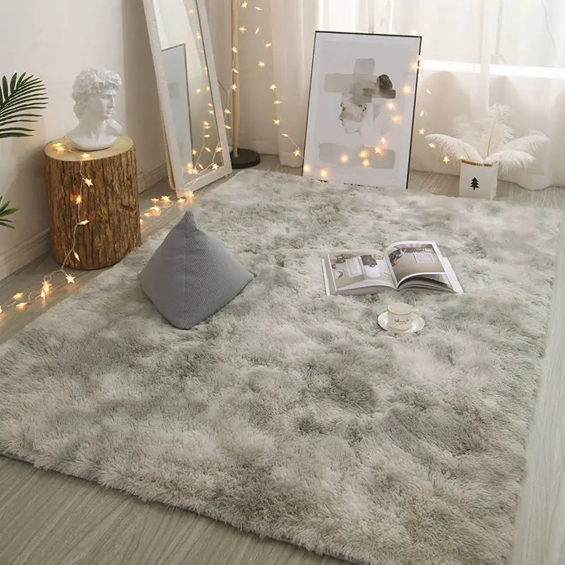 Flauschiger Plüschteppich für Wohnzimmer, Kinderzimmer und Flur – 50 × 80 bis 160 × 200 cm, rechteckig, rutschfest, bis 40 °C waschbar, 7 Farben