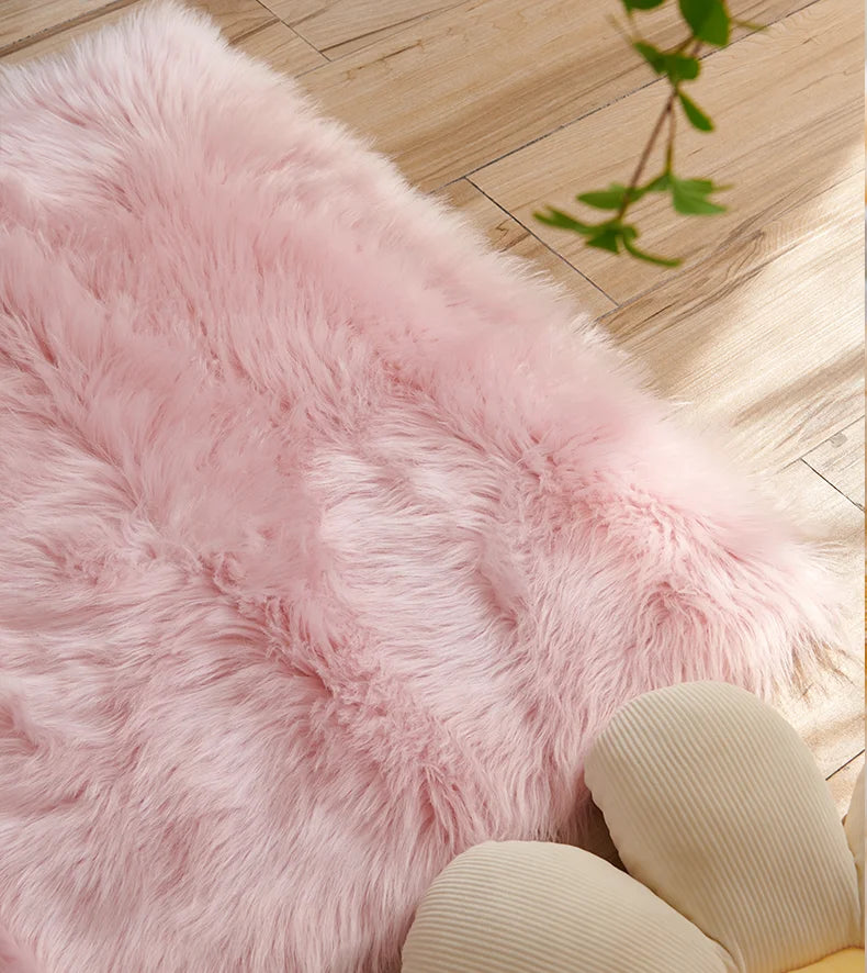 Kunstfell-Teppich in Schaffell-Optik mit langem Flor für Wohnzimmer, Schlafzimmer und Sofa – 45 × 65 bis 80 × 220 cm, 5–6 cm Flor, 10 Farben