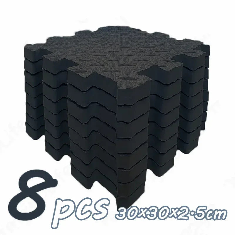 Puzzlematte aus EVA-Schaum als Krabbel- und Spielmatte für Baby und Kinderzimmer – 8 Platten à 30 × 30 cm, 2,5 cm dick, rutschfest, 11 Farben