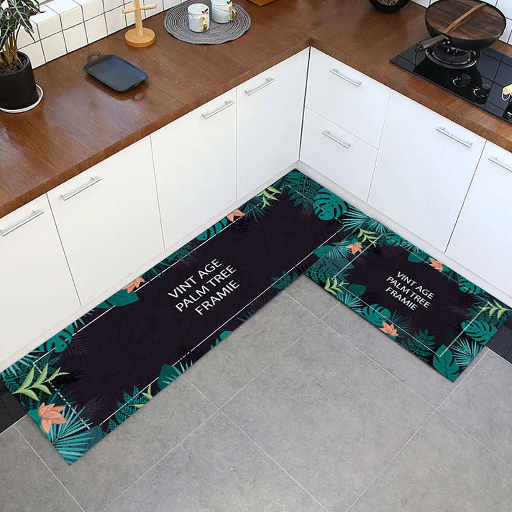 Waschbare Küchenbodenmatte aus Acryl als Läufer für Küche, Flur und Bad – 40 × 60 bis 50 × 160 cm, einzeln oder als Zweierset, rutschfest, 25 Motive