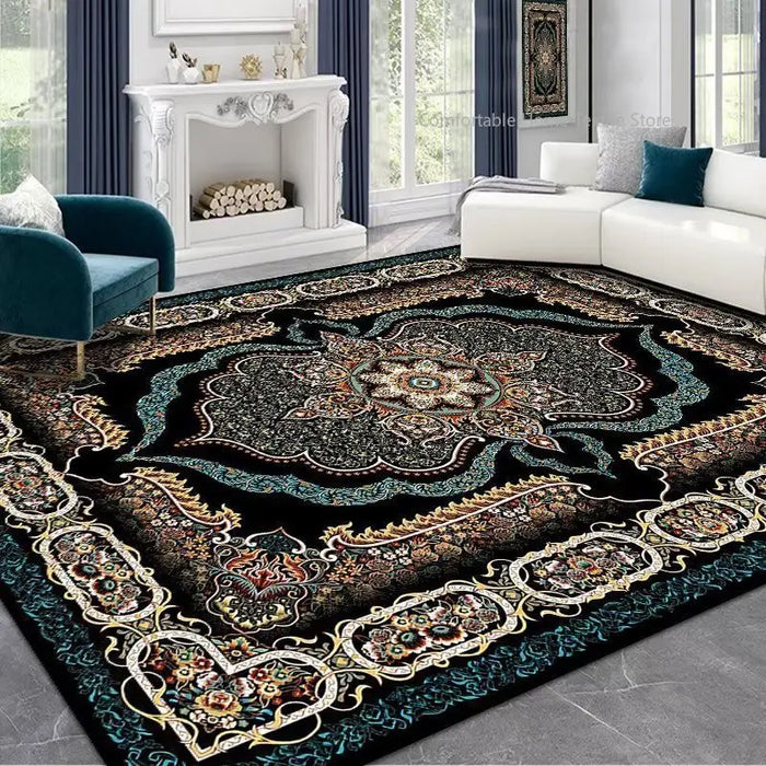 Teppich im Perser-Stil mit Retro-Muster für Wohnzimmer und Schlafzimmer – 80 × 120 bis 200 × 300 cm, rechteckig, 3D-Druck, rutschfest, 15 Motive