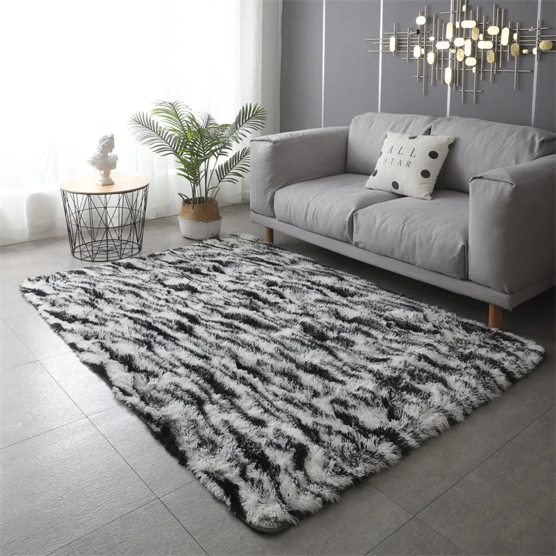 Flauschiger Shaggy-Teppich aus Kunstfell für Wohnzimmer und Kinderzimmer – 40 × 60 bis 160 × 200 cm, rechteckig, rutschfest, waschbar, 13 Designs