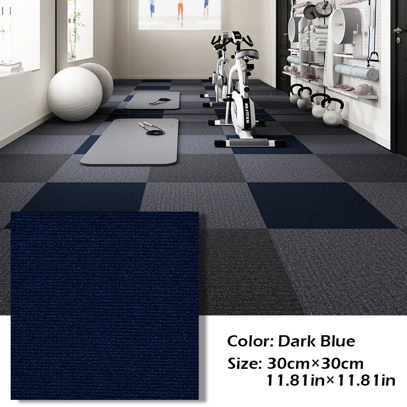 Selbstklebende Teppichfliesen zum Zuschneiden für Schlafzimmer, Arbeitszimmer und Büro – 30 × 30 cm, fleckenbeständig, 5 bis 30 Stück, 6 Farben