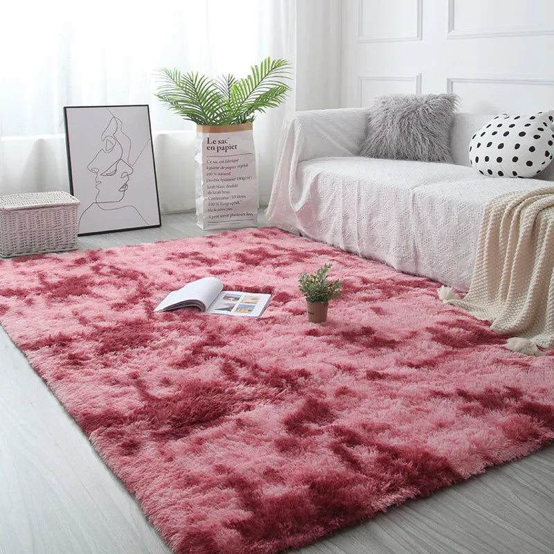 Flauschiger, verdickter Teppich für Wohnzimmer, Schlafzimmer und Kinderzimmer – 40 × 60 bis 160 × 230 cm, rechteckig, rutschfest, 17 Farben