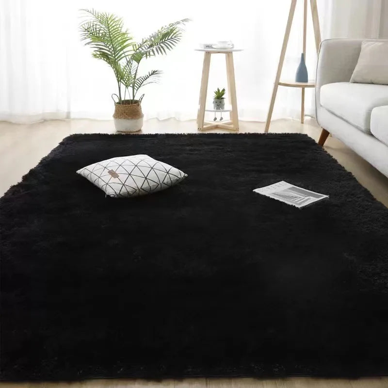 Flauschiger Shaggy-Teppich im nordischen Design für Schlafzimmer und Wohnzimmer – 40 × 60 bis 160 × 230 cm, rechteckig, Plüsch, 10 Farben