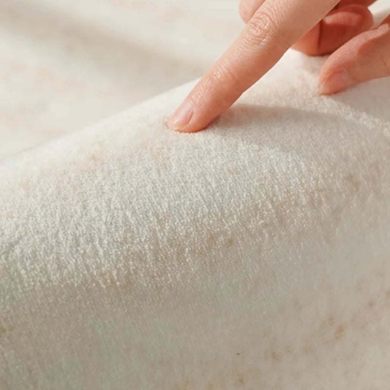 Weicher, dicker Teppich mit Streifenrelief in unregelmäßiger Wellenform für Wohnzimmer und Schlafzimmer – 80 × 120 bis 200 × 300 cm, Creme, 14 Muster