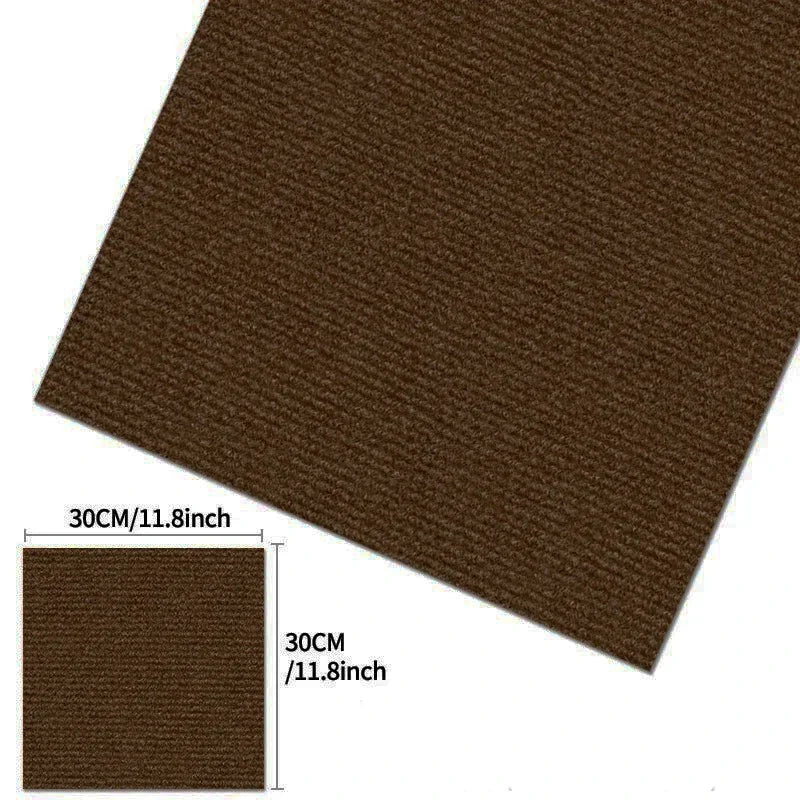 Selbstklebende Teppichfliesen zum Abziehen und Aufkleben für Küche, Esszimmer und Schlafzimmer – je 30 × 30 cm, Vlies, 1 bis 50 Stück, 5 Farben