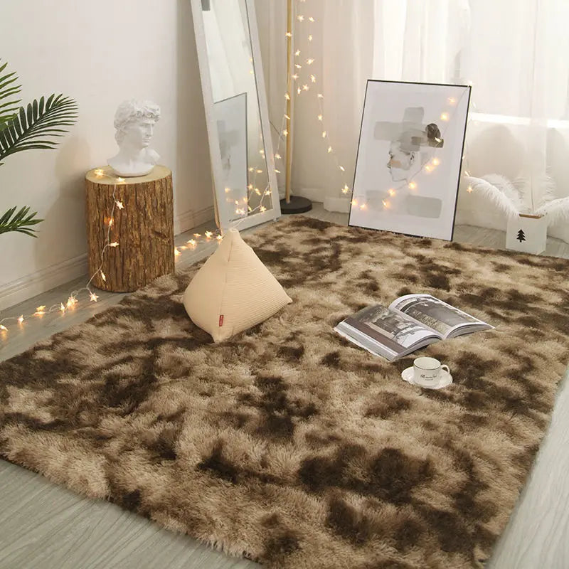 Flauschiger Plüschteppich für Wohnzimmer, Kinderzimmer und Flur – 50 × 80 bis 160 × 200 cm, rechteckig, rutschfest, bis 40 °C waschbar, 7 Farben