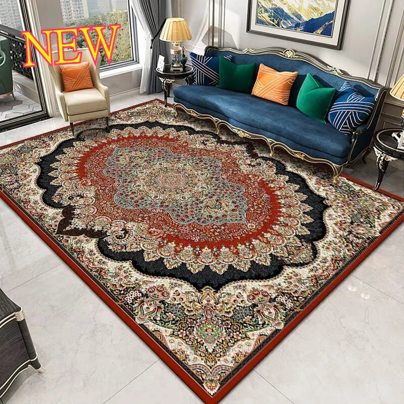 Teppich im Perser-Stil mit Retro-Muster für Wohnzimmer und Schlafzimmer – 80 × 120 bis 200 × 300 cm, rechteckig, 3D-Druck, rutschfest, 15 Motive