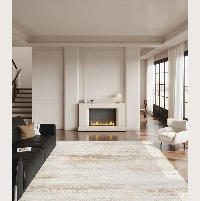 Minimalistischer Plüschteppich im italienischen Stil für Wohnzimmer und Schlafzimmer – 80 × 120 bis 200 × 300 cm, flauschig, gestreift, 14 Motive