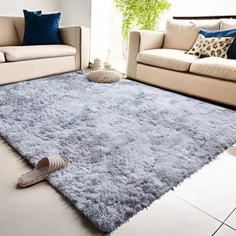 Flauschiger Plüschteppich in Uni- und Batikfarben für Wohnzimmer und Schlafzimmer – 40 × 60 bis 160 × 230 cm, 3,5 cm Flor, rechteckig, 12 Farben