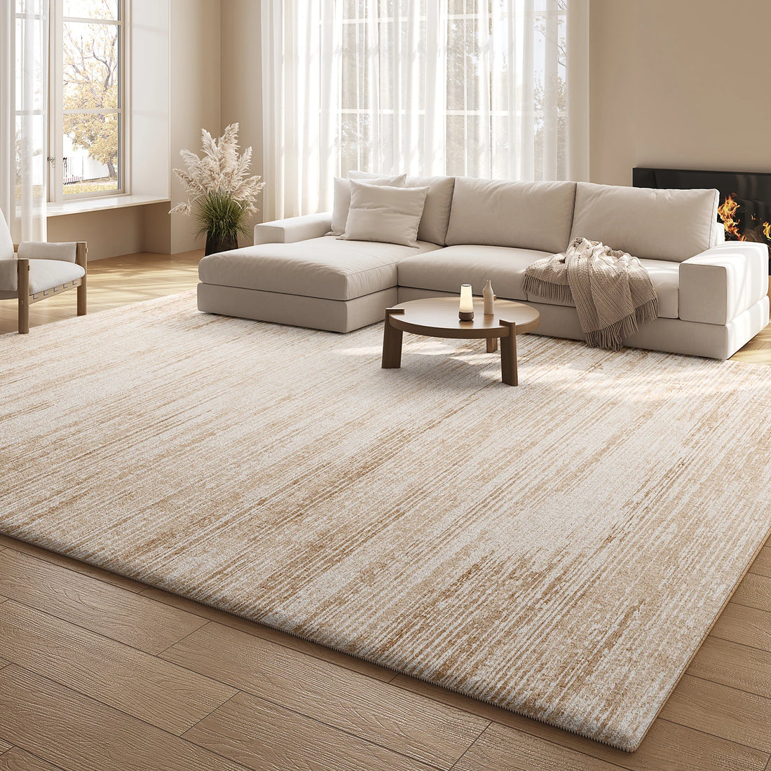 Plüschteppich mit abstraktem Muster im Light-Luxury-Stil für Wohnzimmer und Schlafzimmer – 80 × 120 bis 200 × 300 cm, rutschfest, 10 Motive