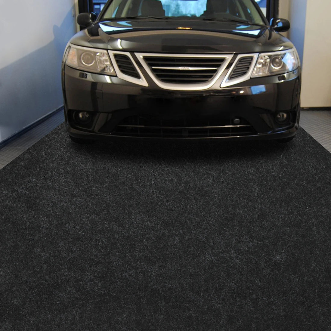 Rutschfeste Garagenbodenmatte aus Vliesstoff und PE für Garage, Lager und Werkstatt – bis 226 × 610 cm, 2,5 mm, wasserdicht, ölbeständig, Dunkelgrau