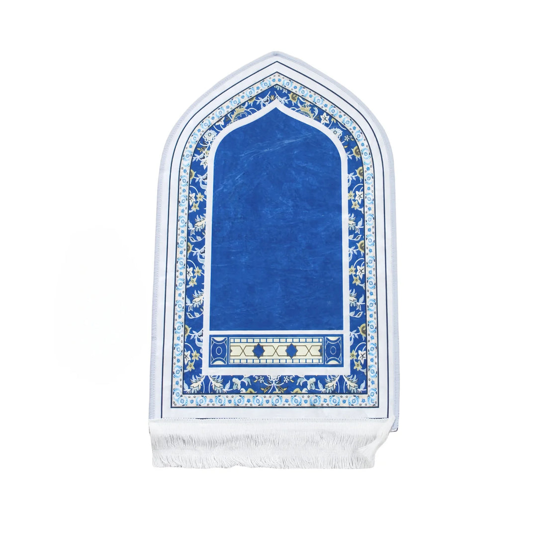Kleine Reise-Gebetsmatte aus weichem Flanell für Gebet zu Hause und unterwegs – 35 × 60 cm, dick, rutschfest, tragbar, uni oder geblümt, 7 Farben