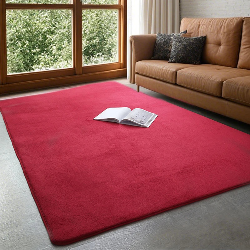 Weicher Teppich aus Korallensamt für Wohnzimmer, Schlafzimmer und Spielecke – 40 × 60 bis 200 × 300 cm, rechteckig, rutschfest, 11 Farben