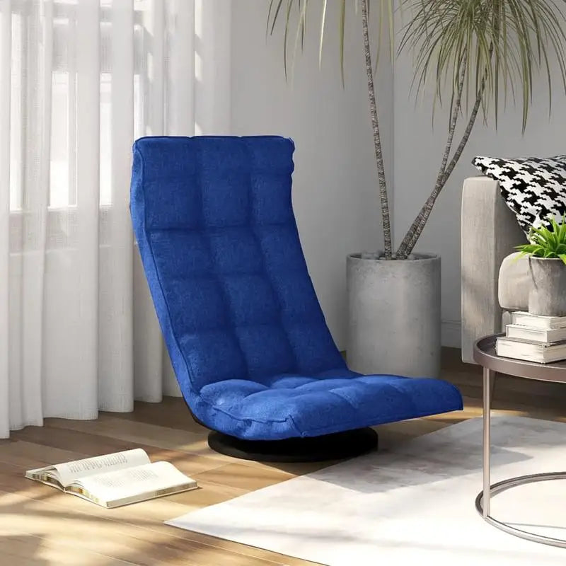 Drehbarer Bodenstuhl mit Stoffbezug für Meditation, Gaming und Lesen – 360° drehbar, Rückenlehne 5-fach verstellbar, klappbar, 13 Farben