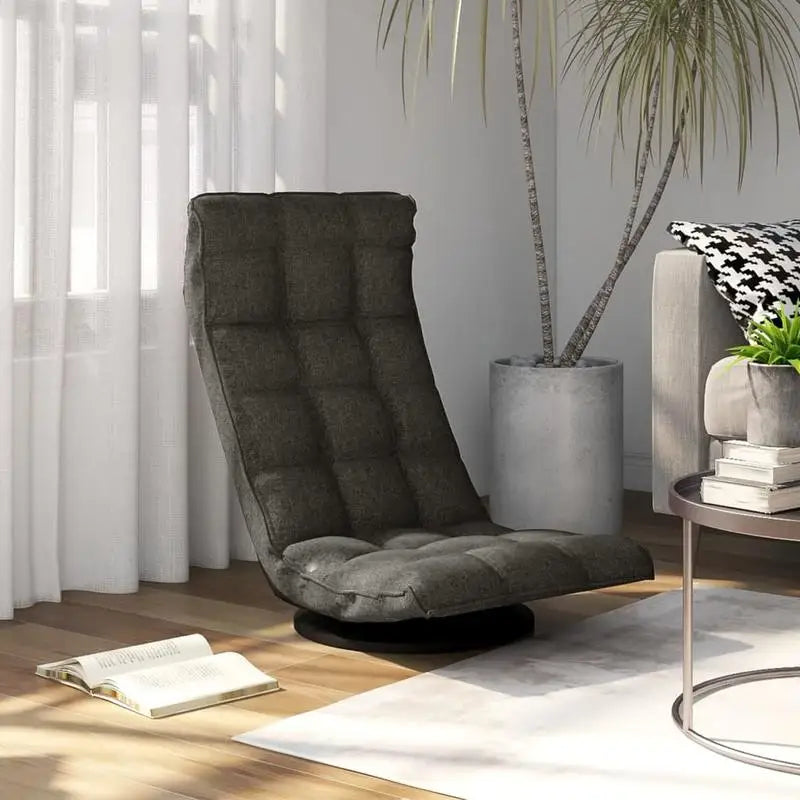 Drehbarer Bodenstuhl mit Stoffbezug für Meditation, Gaming und Lesen – 360° drehbar, Rückenlehne 5-fach verstellbar, klappbar, 13 Farben