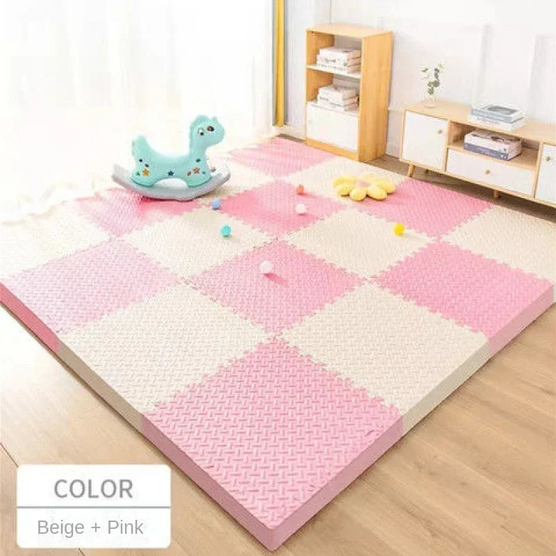 Puzzlematte aus EVA-Schaum als Babyspielmatte für Kinderzimmer und Spielzimmer – 30 × 30 × 1 cm je Platte, BPA-frei, 1 bis 16 Stück, 8 Farben